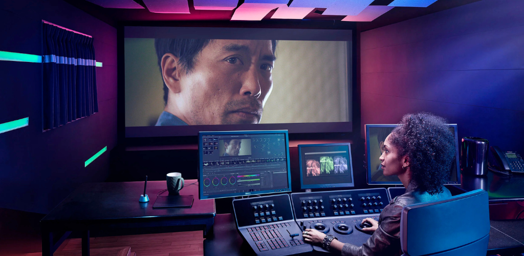 Professional Video Editor at Work